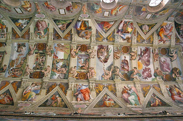 La Bóveda de la Capilla Sixtina pintada por Miguel Ángel